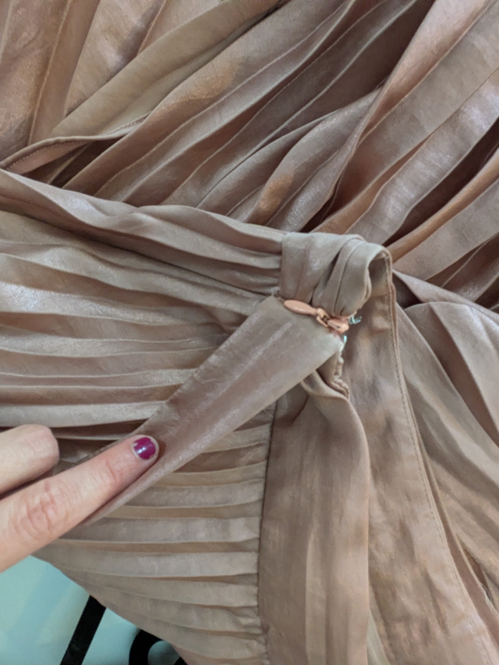 Anthropologie Maeve Dusty Rose Asymmetrical Pleated Midi Skirt - Picture 10 of 16
